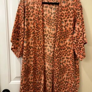 Boutique Leopard Print Kimono Cardigan
